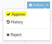 Approve action
