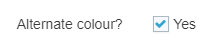 Example of alternate colour checkbox