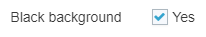 Checkbox for optional black background