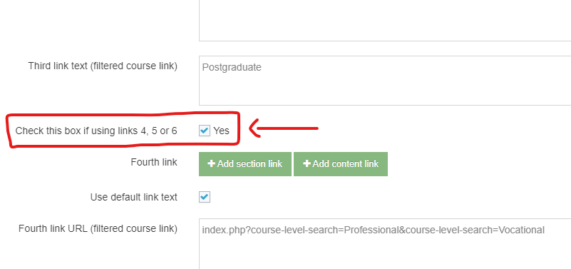 Screenshot of checkbox