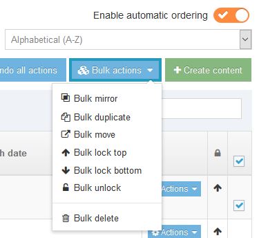 Bulk actions example