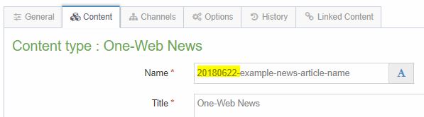 News article naming convention.