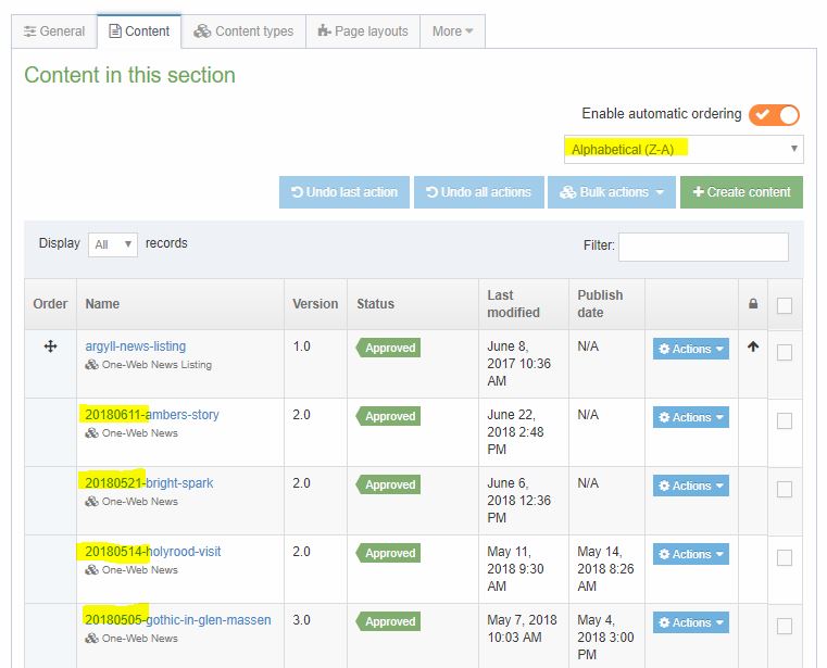 News items in same directory.