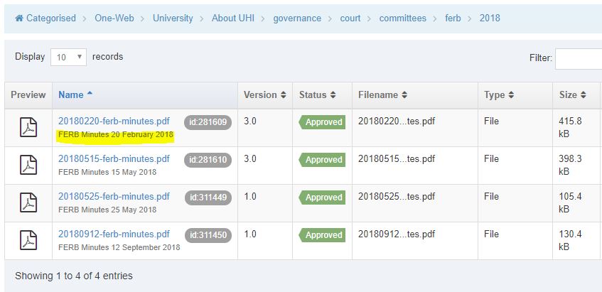 A list of all pdf documents within one Media Library category. 