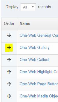 Reordering subsections by dragging