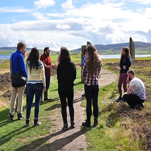 Students at Brodgar site Students at Brodgar site